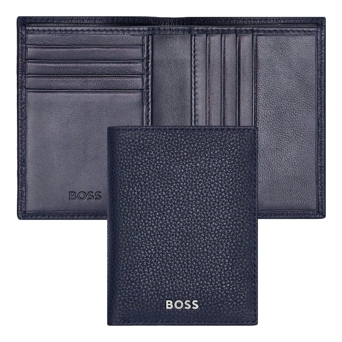 Hugo Boss Kreditkartenetui, Classic Doppelhalter Grained, Navy 1