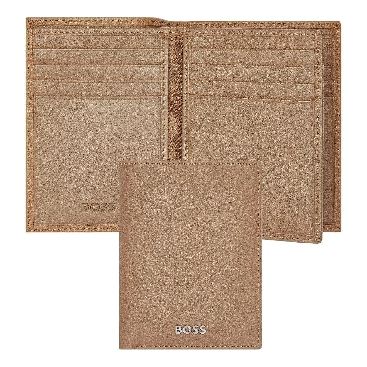 Hugo Boss Kreditkartenetui, Classic Trifold Grained, Camel 1