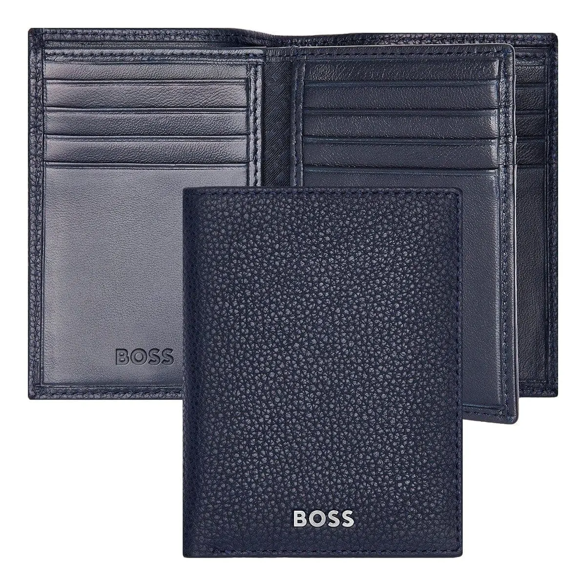 Hugo Boss Kreditkartenetui, Classic Trifold Grained, Navy 1
