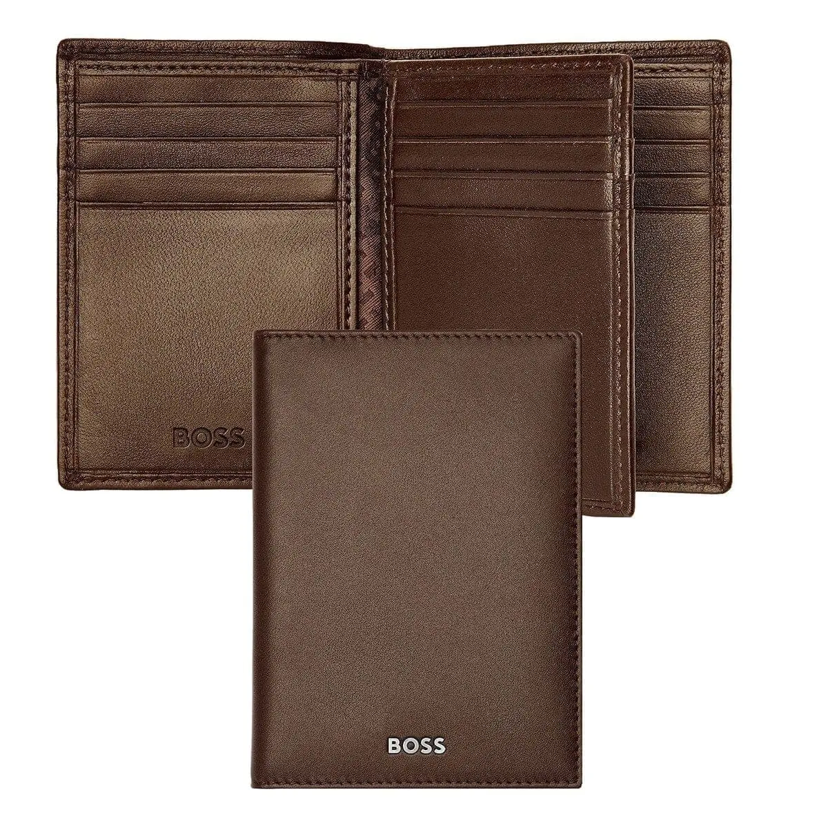 Hugo Boss Kreditkartenetui, Classic Trifold Smooth, Brown 1