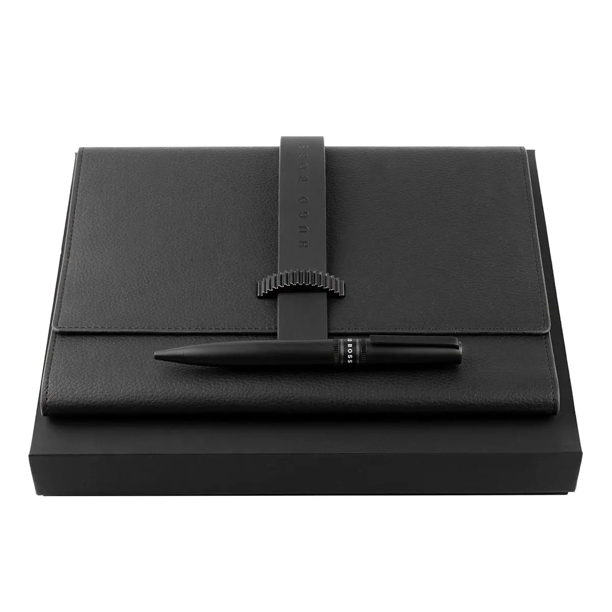 Hugo Boss, Schreibset Gear Illusion, A5, Schwarz 1