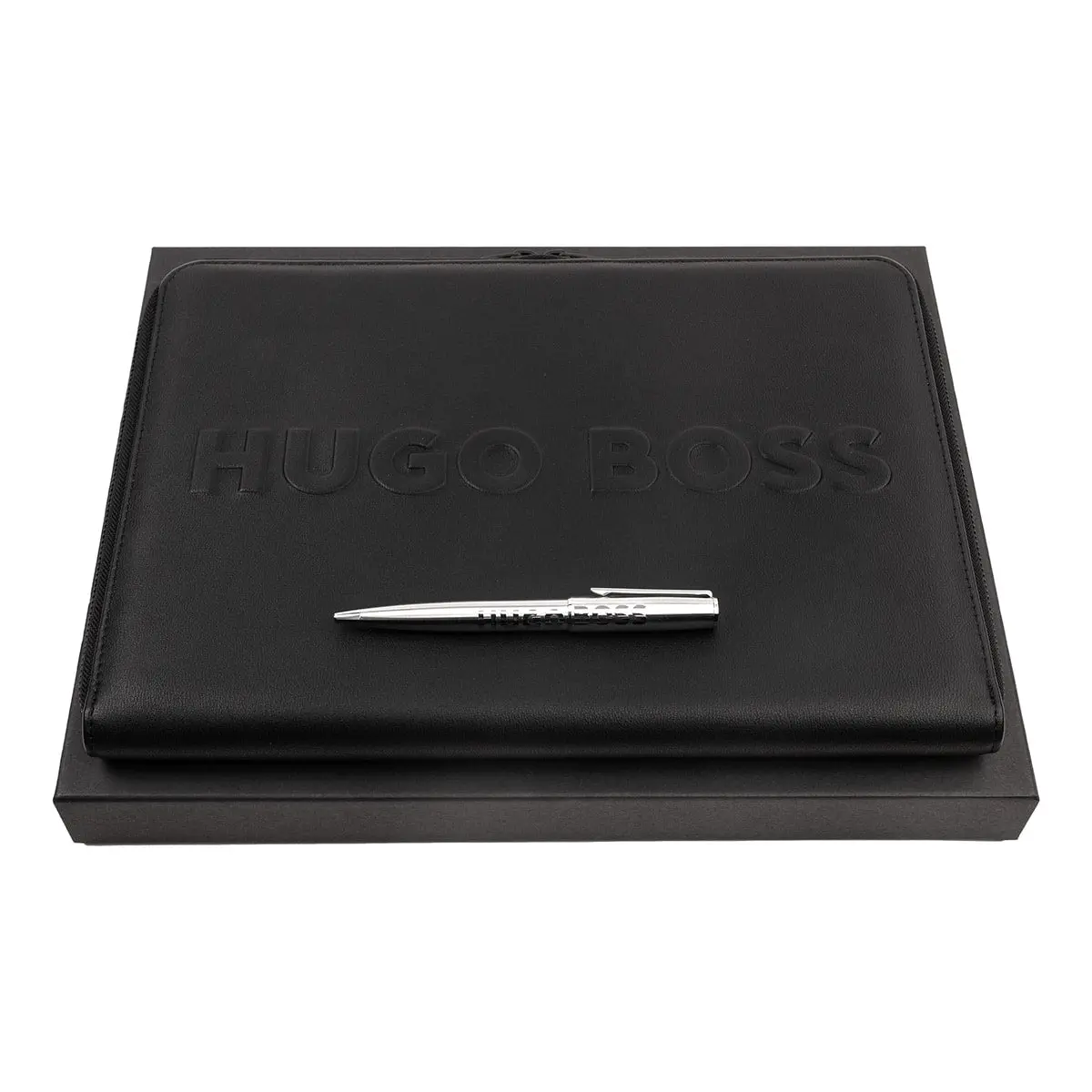 Hugo Boss, Schreibset Label, A4, Silber 1