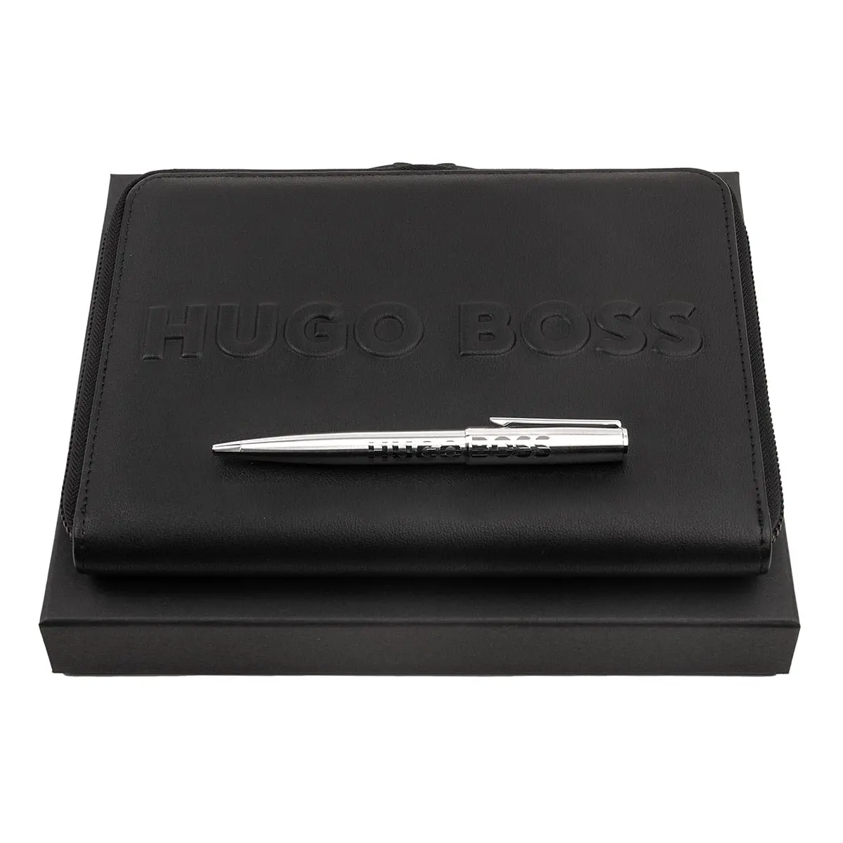 Hugo Boss, Schreibset Label, A5, Silber 1