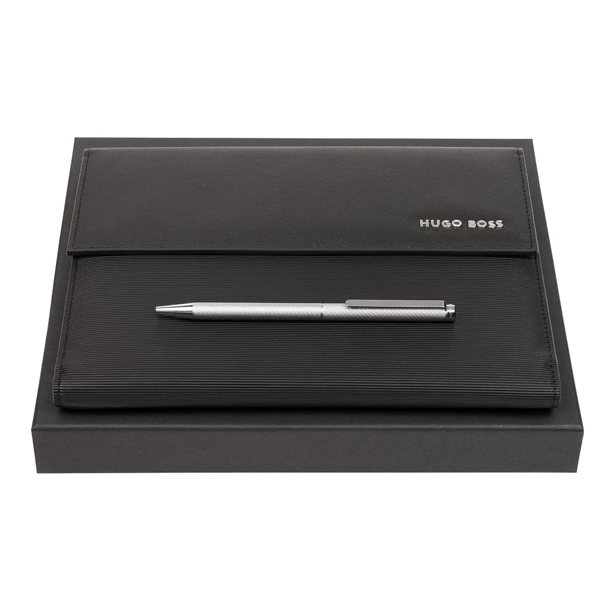 Hugo Boss, Schreibset, A5, Silber 1