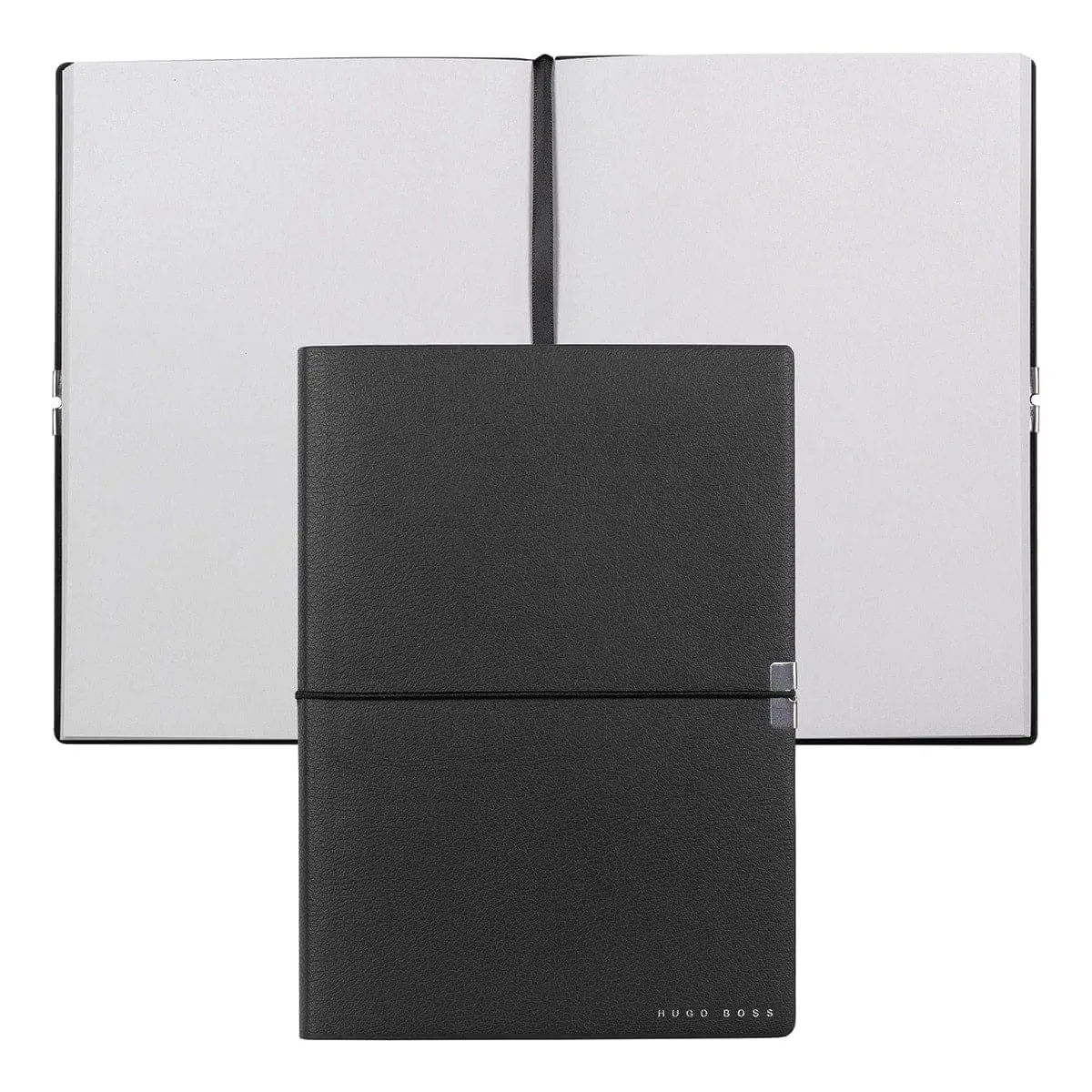 Hugo Boss, Notizbuch Elegance Storyline, A5 Blanko Weiss, Schwarz 1