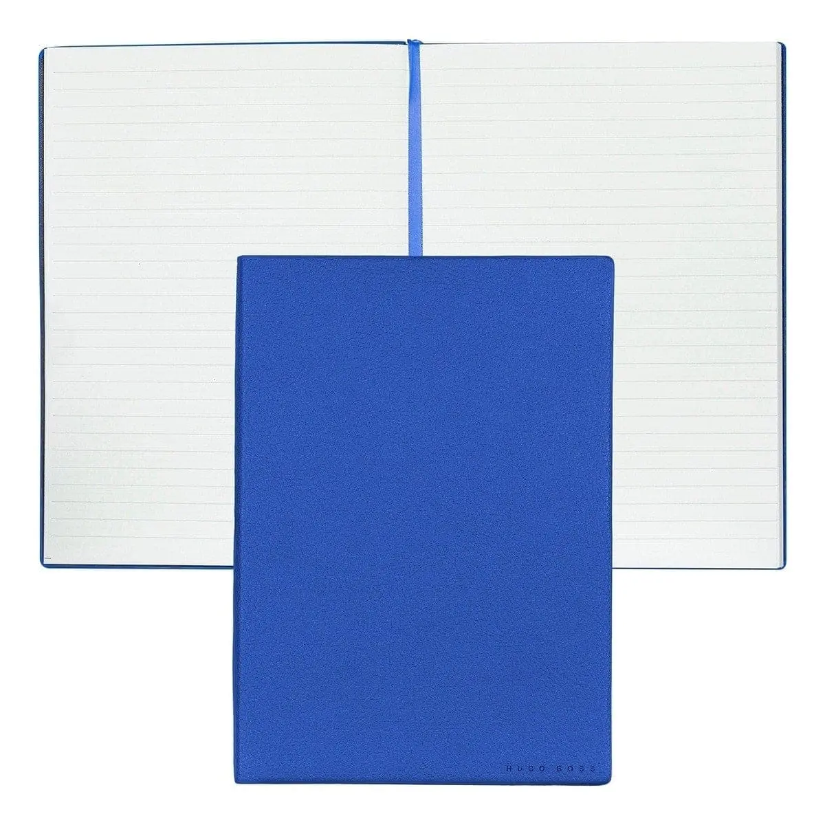 Hugo Boss, Notizbuch Essential Storyline, A5 Liniert Weiss, Blau 1
