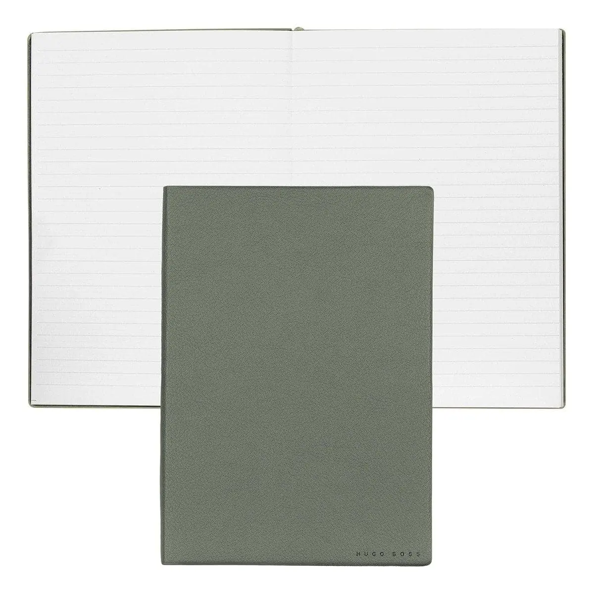 Hugo Boss, Notizbuch Essential Storyline, A5 Liniert Weiss, Khaki 1