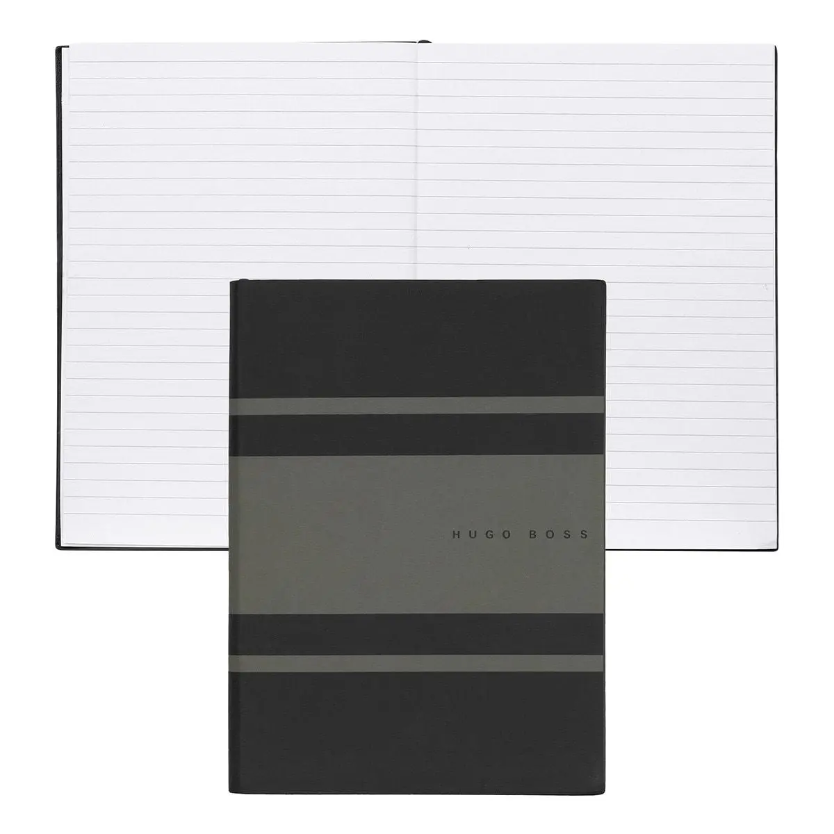 Hugo Boss, Notizbuch Essential Gear, A5 Liniert Weiss, Khaki 1