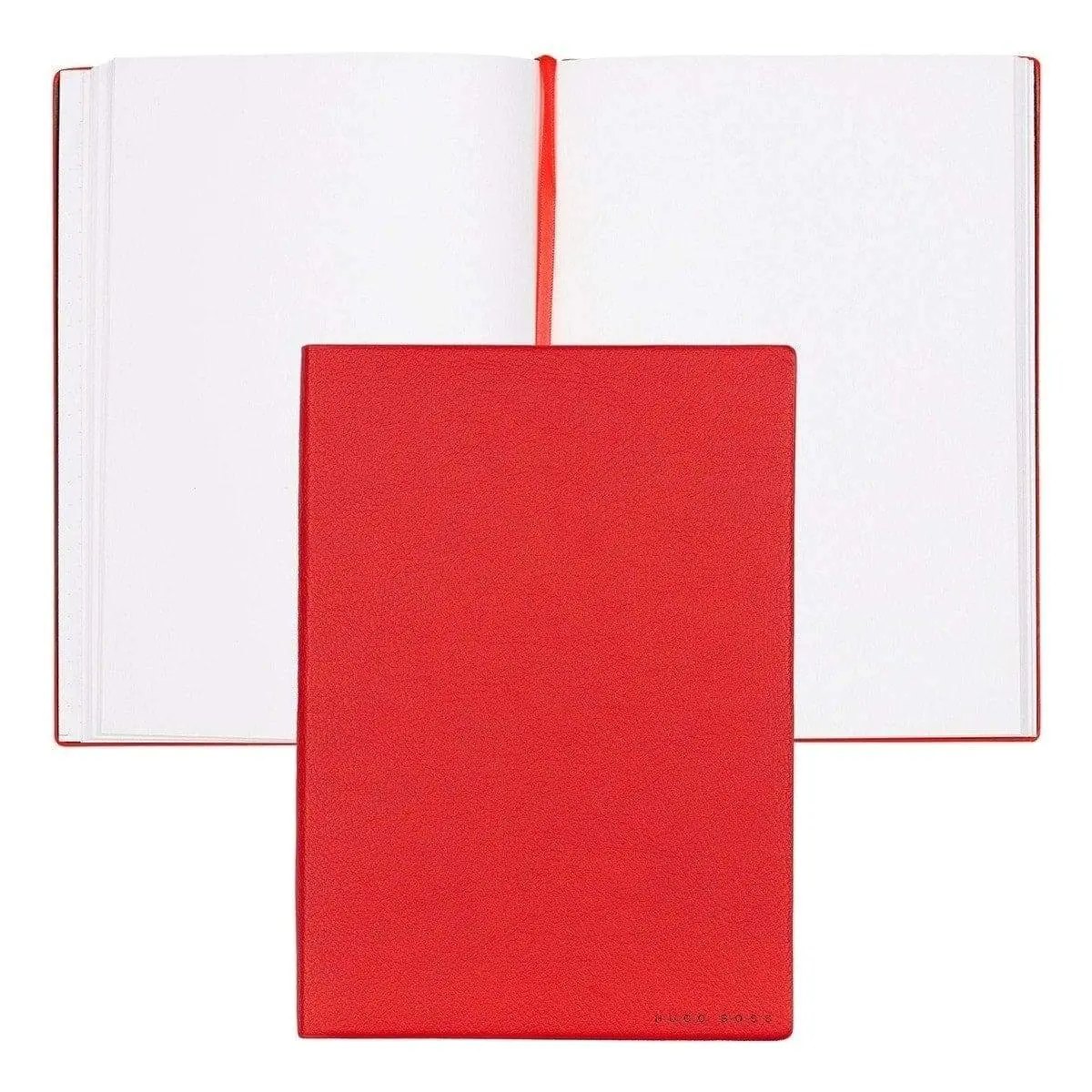 Hugo Boss, Notizbuch Essential Storyline, A5 Blanko Weiss, Rot 1