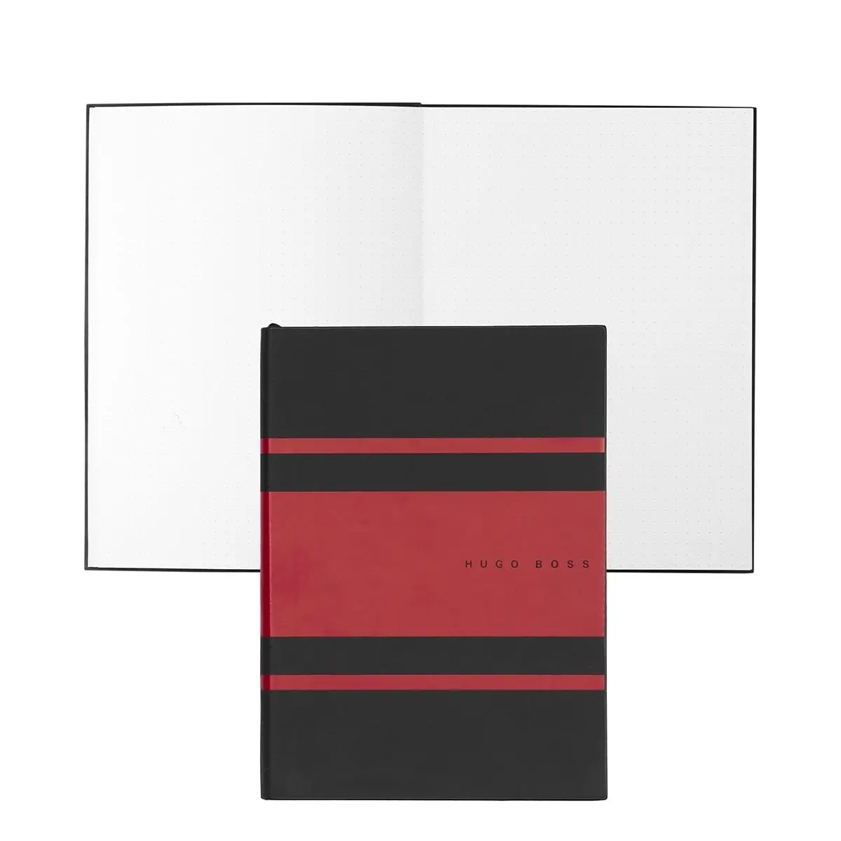 Hugo Boss, Notizbuch Essential Gear, A5 Dotted Weiss, Rot 1