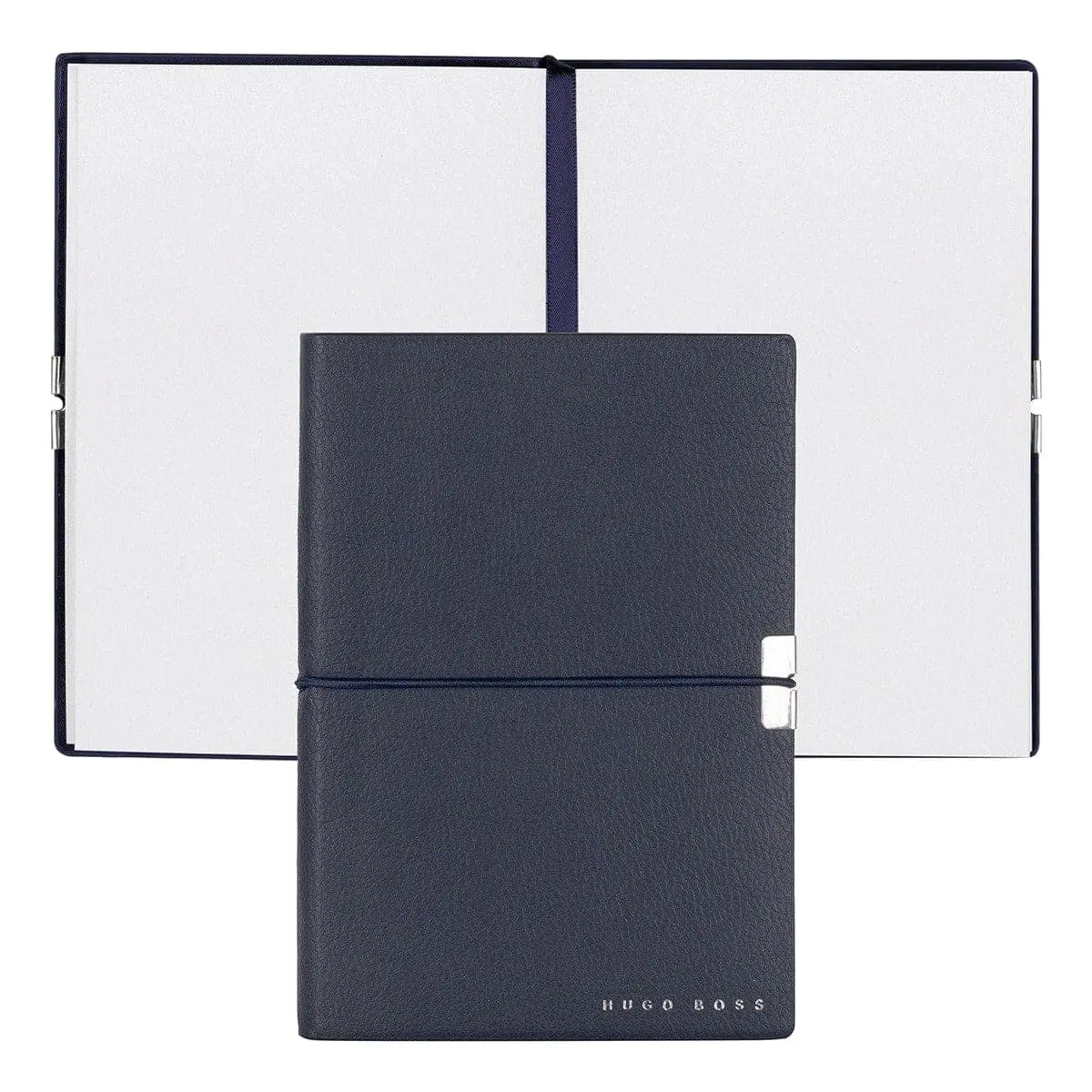 Hugo Boss, Notizbuch Elegance Storyline, A6 Blanko Weiss, Dunkelblau 1