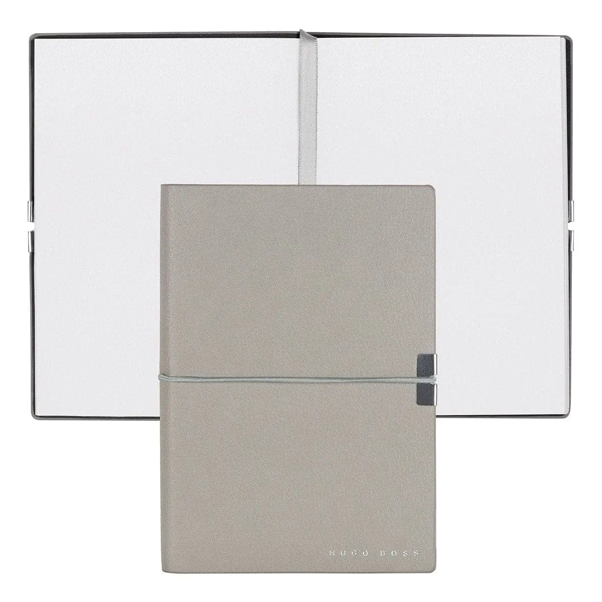 Hugo Boss, Notizbuch Elegance Storyline, A6 Blanko Weiss, Grau 1