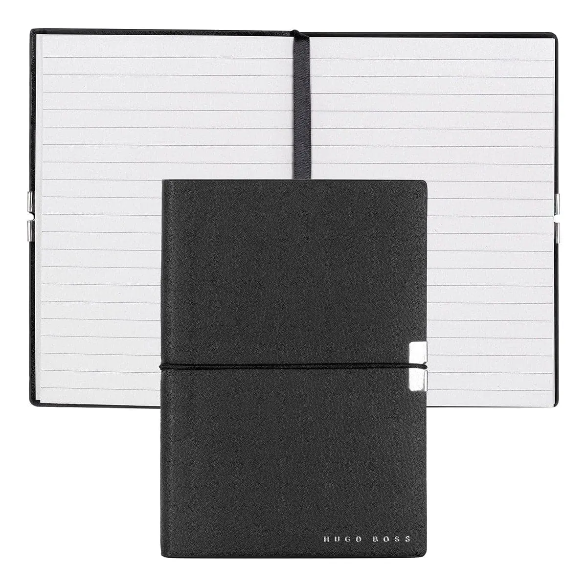 Hugo Boss, Notizbuch Elegance Storyline, A6 Liniert Weiss, Schwarz 1