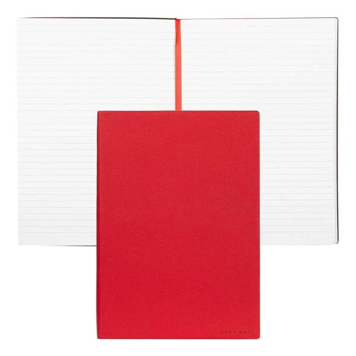 Hugo Boss, Notizbuch Essential Storyline, B5 Liniert Weiss, Rot 1