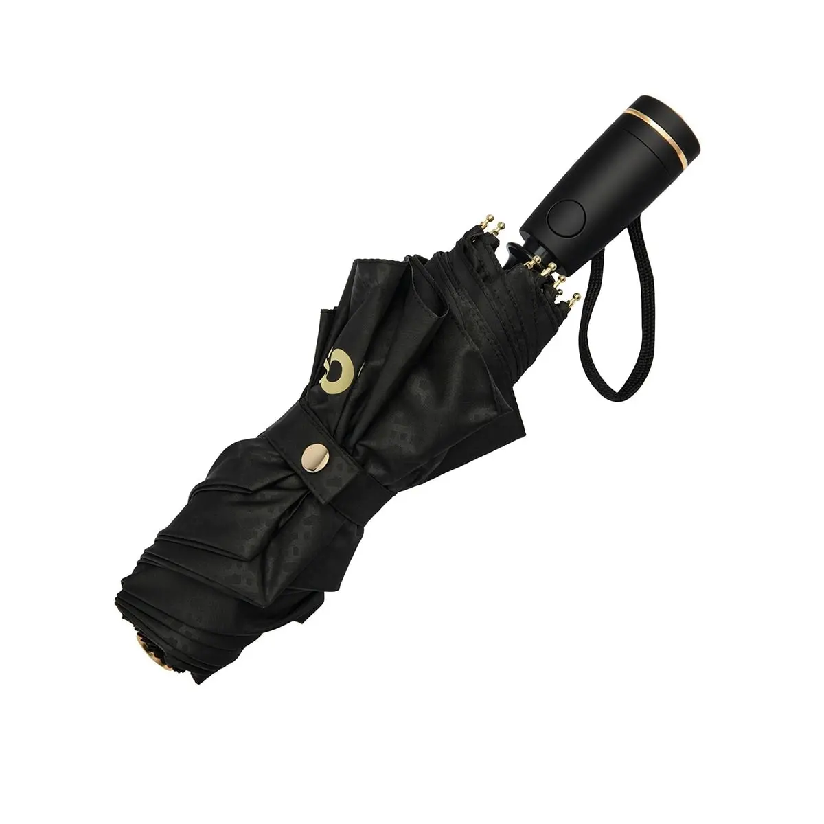 Hugo Boss Regenschirm Double B Black & Gold 1