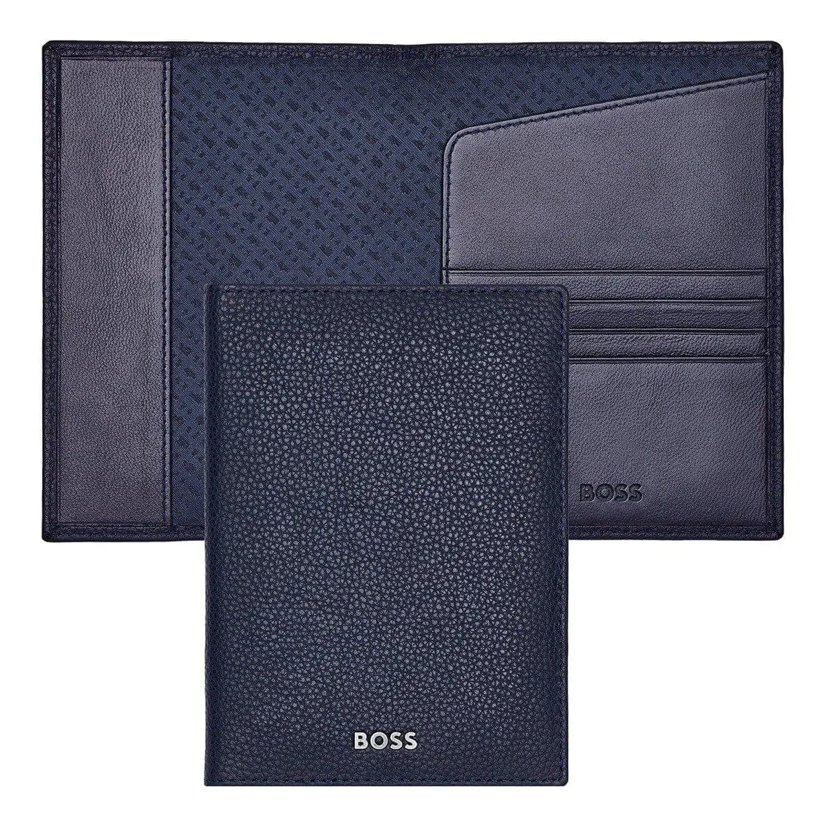 Hugo Boss Reisebrieftasche, Classic Grained, Navy 1
