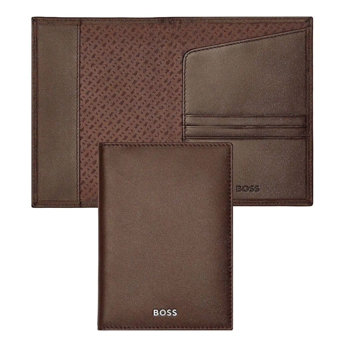 Hugo Boss Reisebrieftasche, Classic Smooth, Brown 1