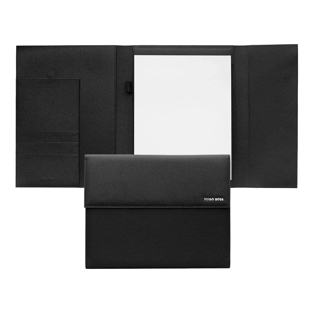 Hugo Boss, Schreibmappe Pinstripe, A4, Schwarz 1