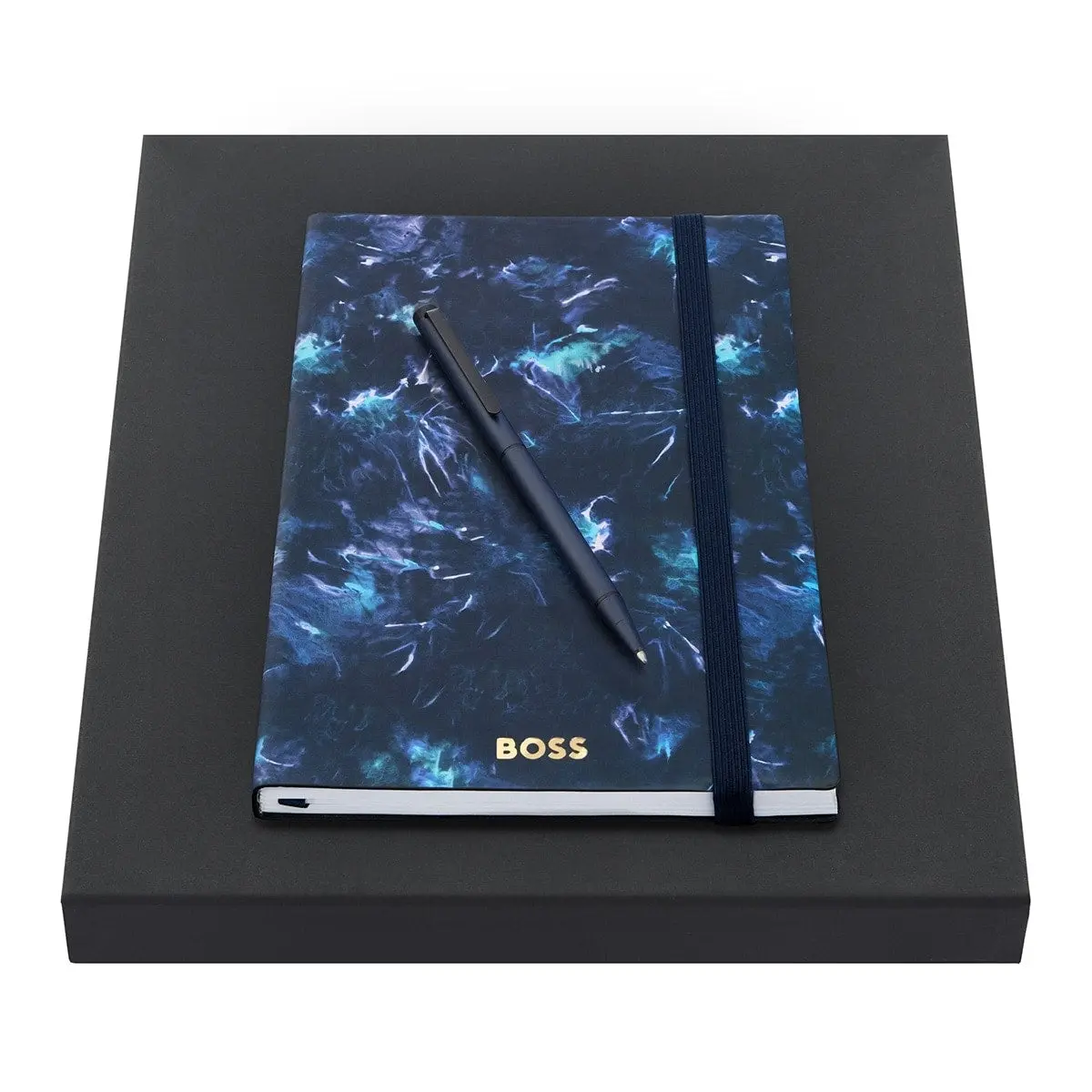 Hugo Boss Kugelschreiber, A5 Notizbuch Cloud A5, Blau 1