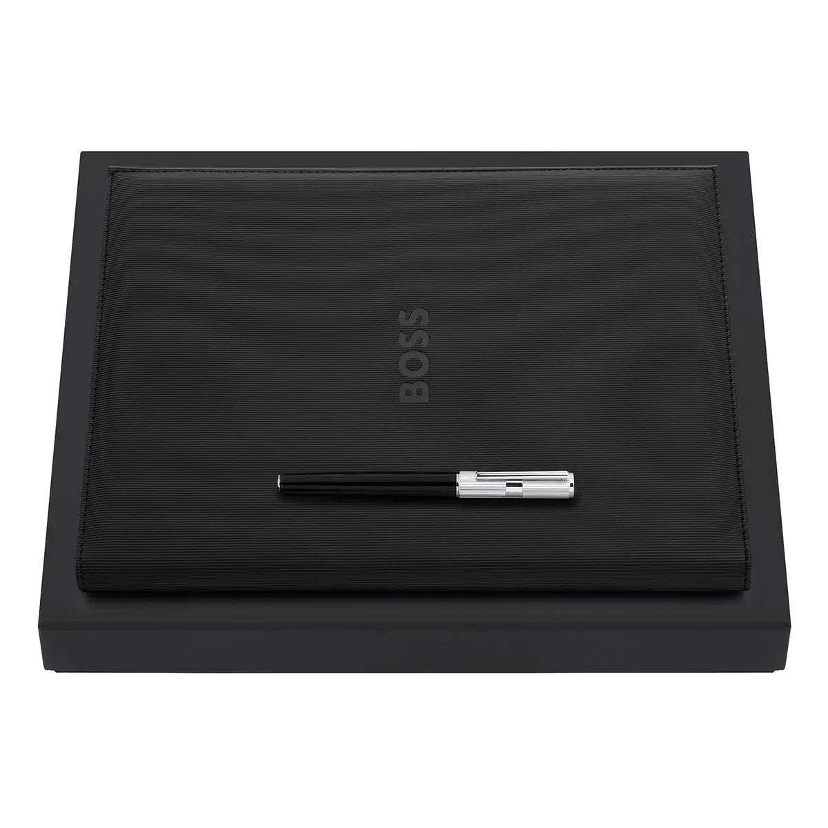 Hugo Boss Tintenroller, A4 Schreibmappe Formation Schwarz 1