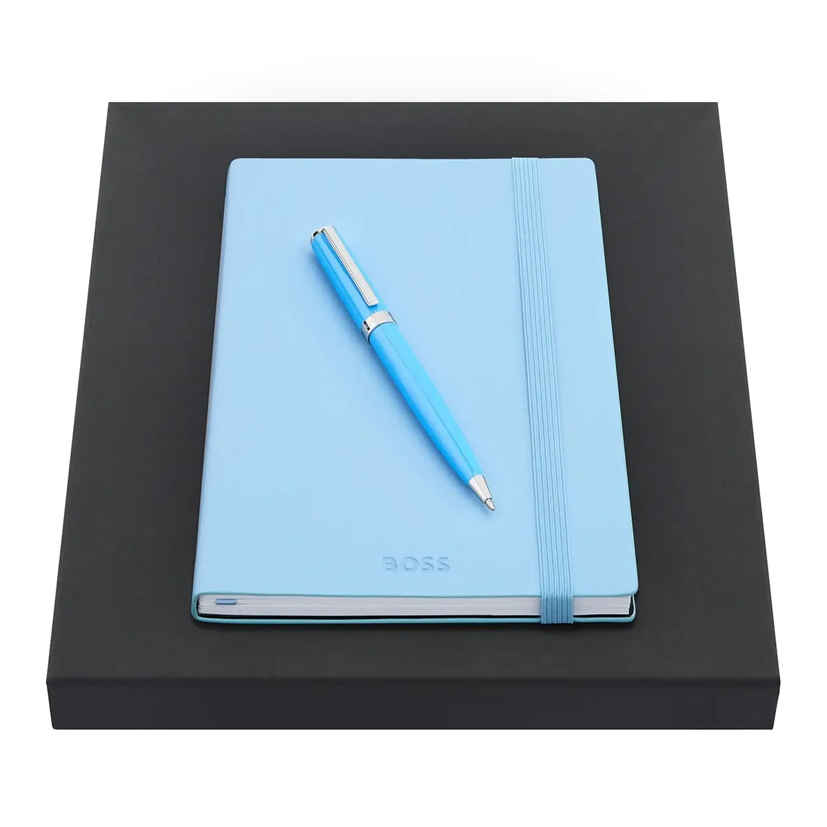 Hugo Boss Kugelschreiber, A5 Notizbuch Gear A5, Light Blue 1