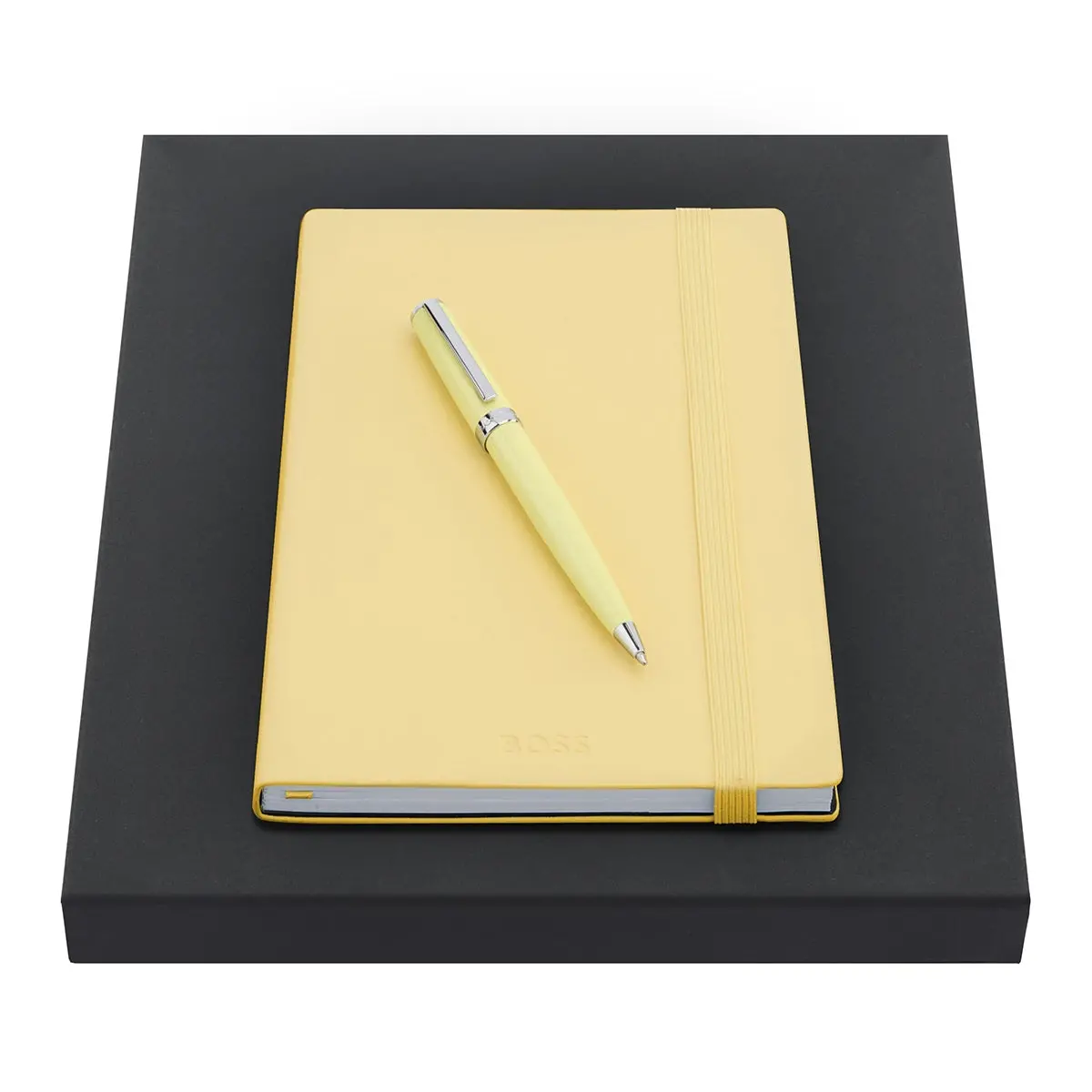 Hugo Boss Kugelschreiber, A5 Notizbuch Gear A5, Light Yellow 1