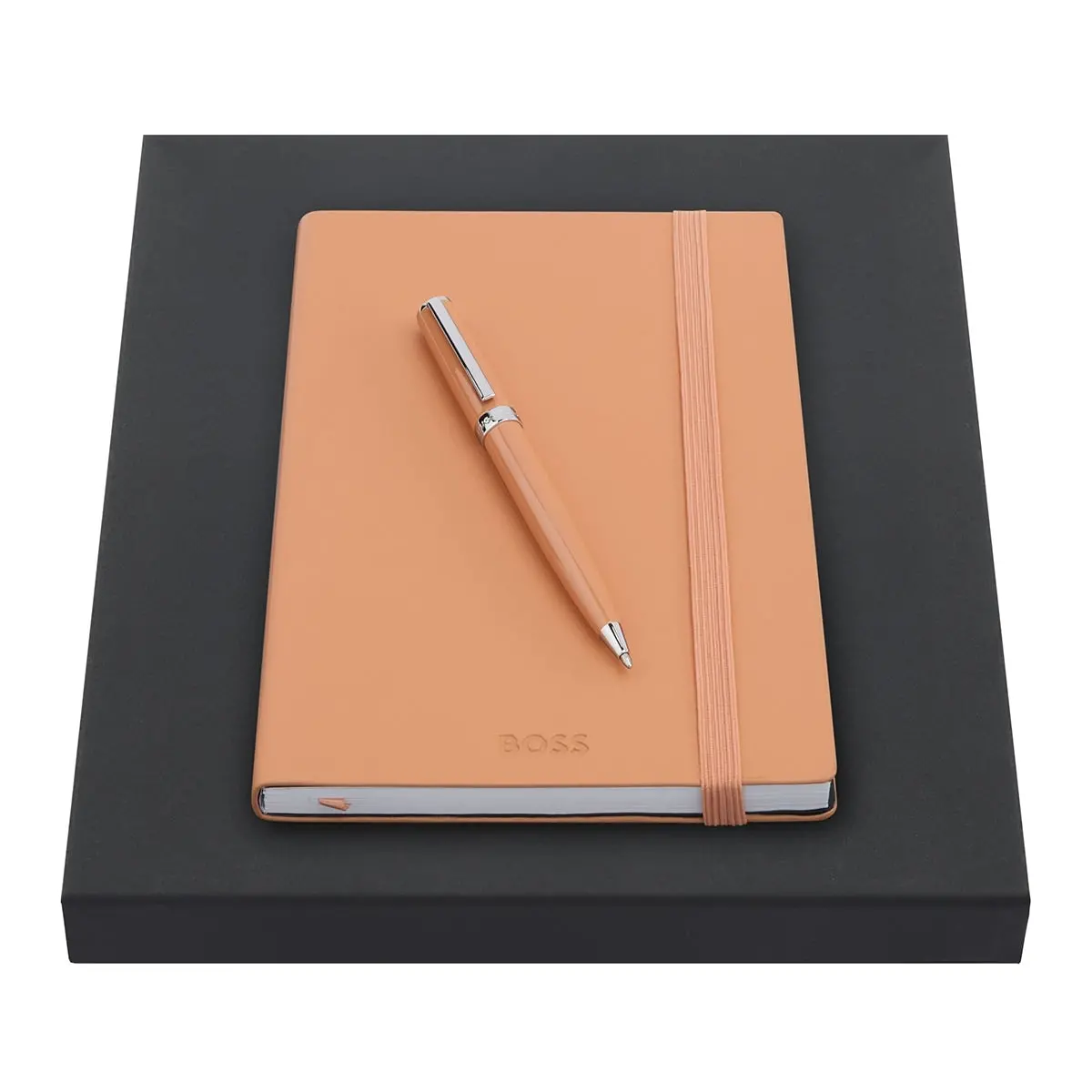 Hugo Boss Kugelschreiber, A5 Notizbuch Gear A5, Light Orange 1