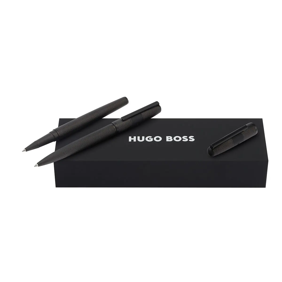 Hugo Boss Tintenroller, Kugelschreiber Grid Schwarz 1