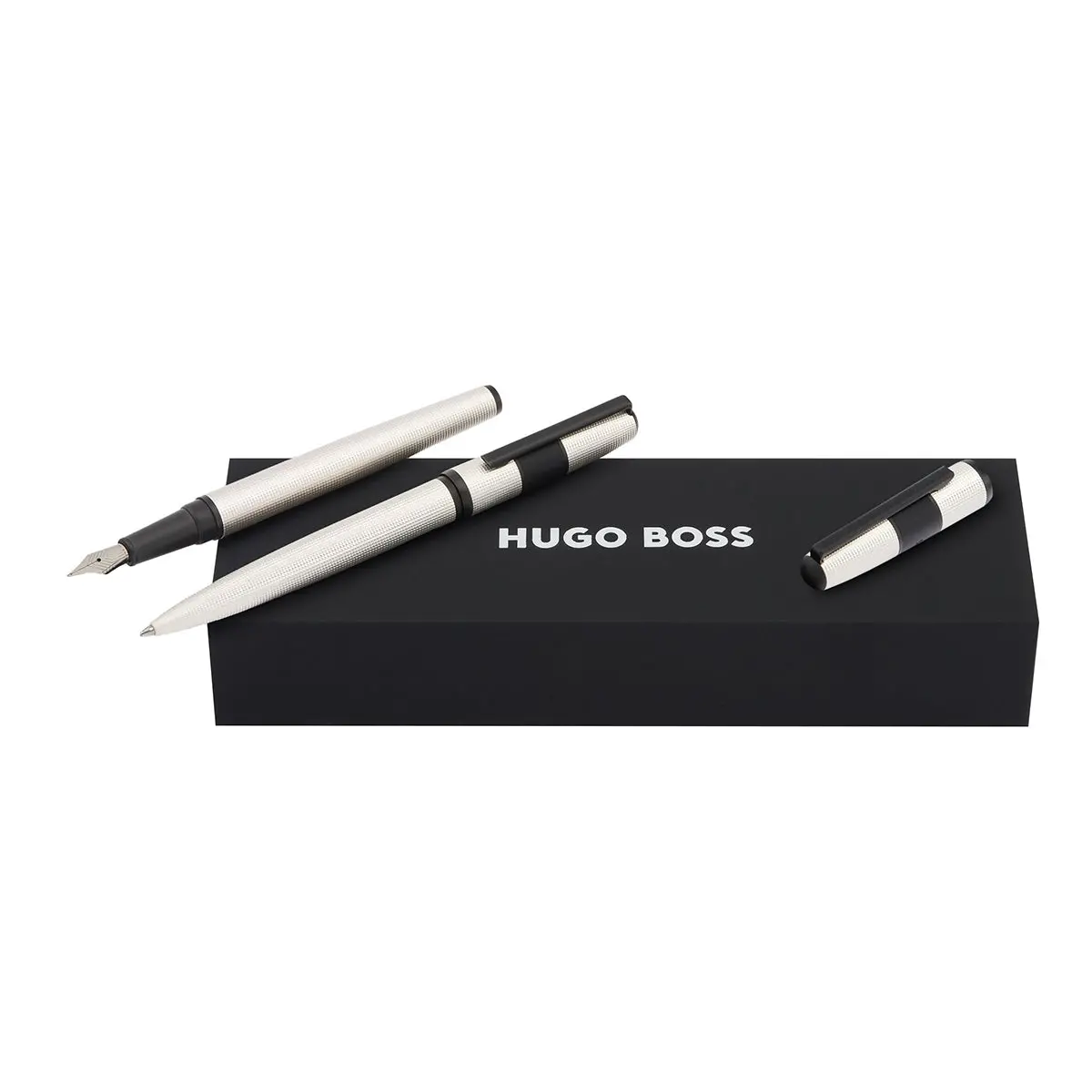 Hugo Boss Füller, Kugelschreiber Grid Weiss 1