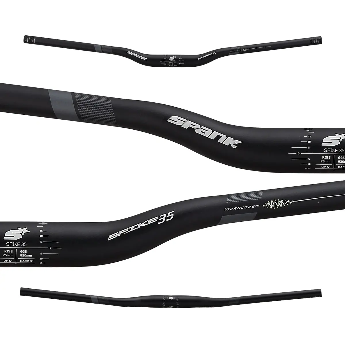 Spank Spike 35 Vibrocore Handlebar R40 (Blk) 1