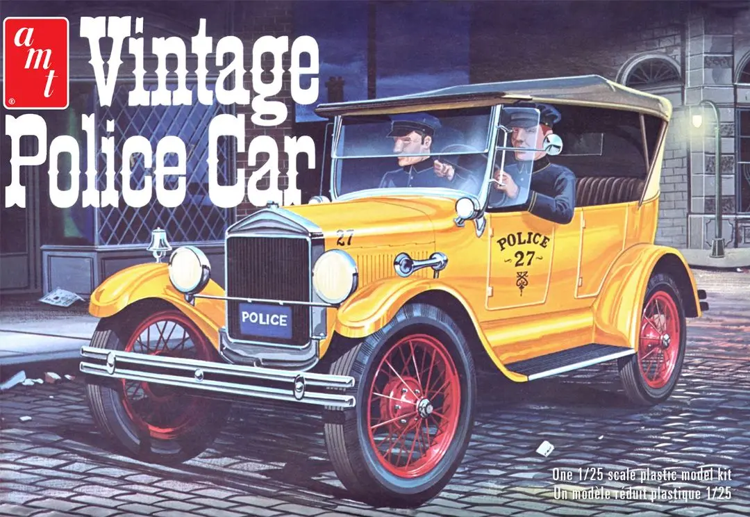 Amt 1/25 1927 Ford T Vintage Police Car Model Kit 1