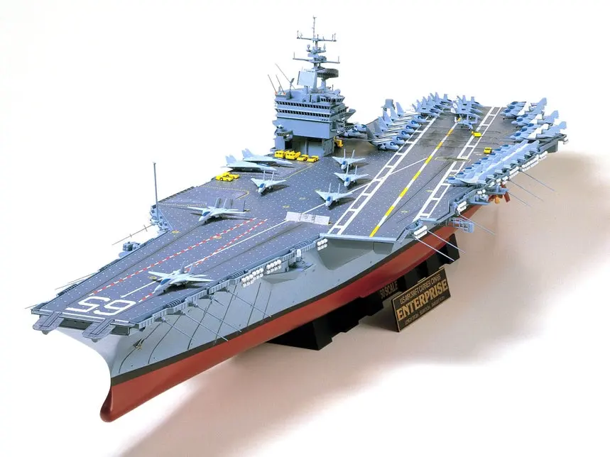 Tamiya 1/350 Uss Enterprise Cvn65 Aircraft Carrier Model Kit 1