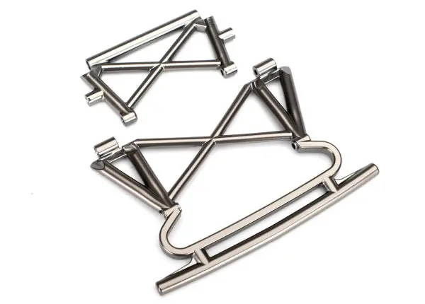 Traxxas Front Bumper And Bumper Support: Udr (Satin Black Chrome) 1