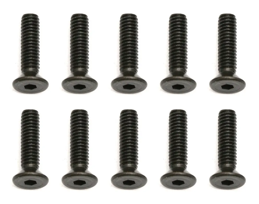 Team Associated Flat Head Countersunk Screws: M2.5X10mm 1