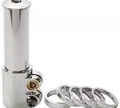 49N Threadless Stem Height Extender Silver 1