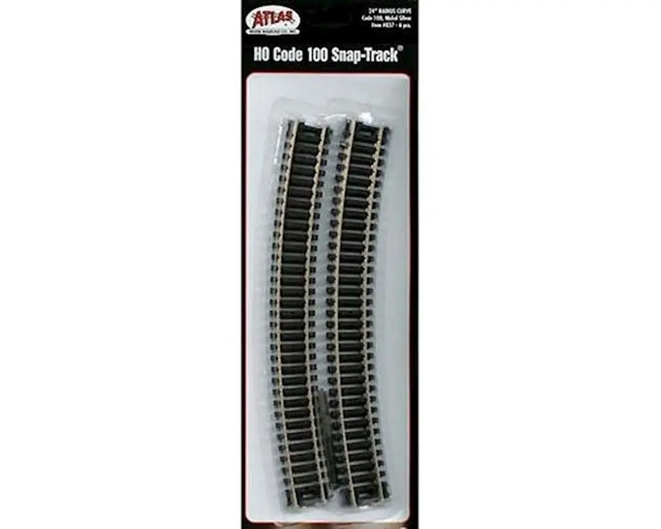 Atlas Ho Code 100 Snap Track 24” Radius Curve 1