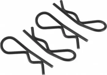 Arrma 1/8 Bent Body Clip: Black (4) 1