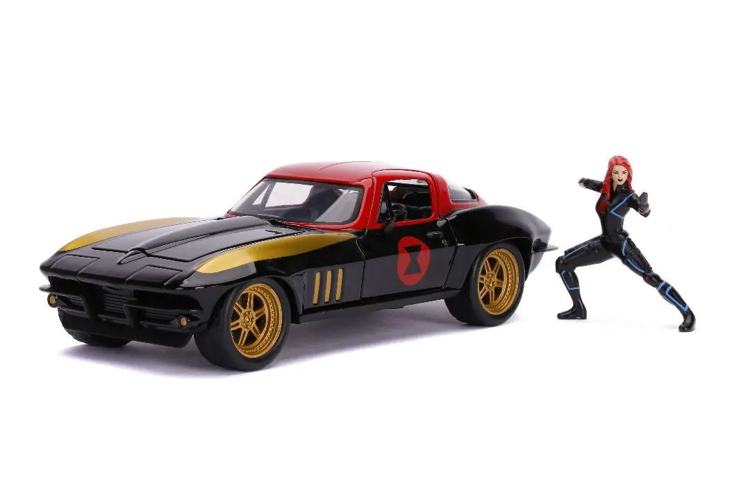 Jada ‘Hollywood Rides’ 1/24 1963 Corvette Stingray W/Black Widow 1