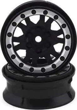 Pro-Line Impulse 1.9” Aluminum Composite Internal Bead-Loc Wheels (Black/Silver) 1