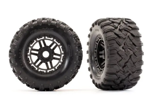 Traxxas Maxx 2.8" Black Wheels & Maxx Mt Tires (2) 1