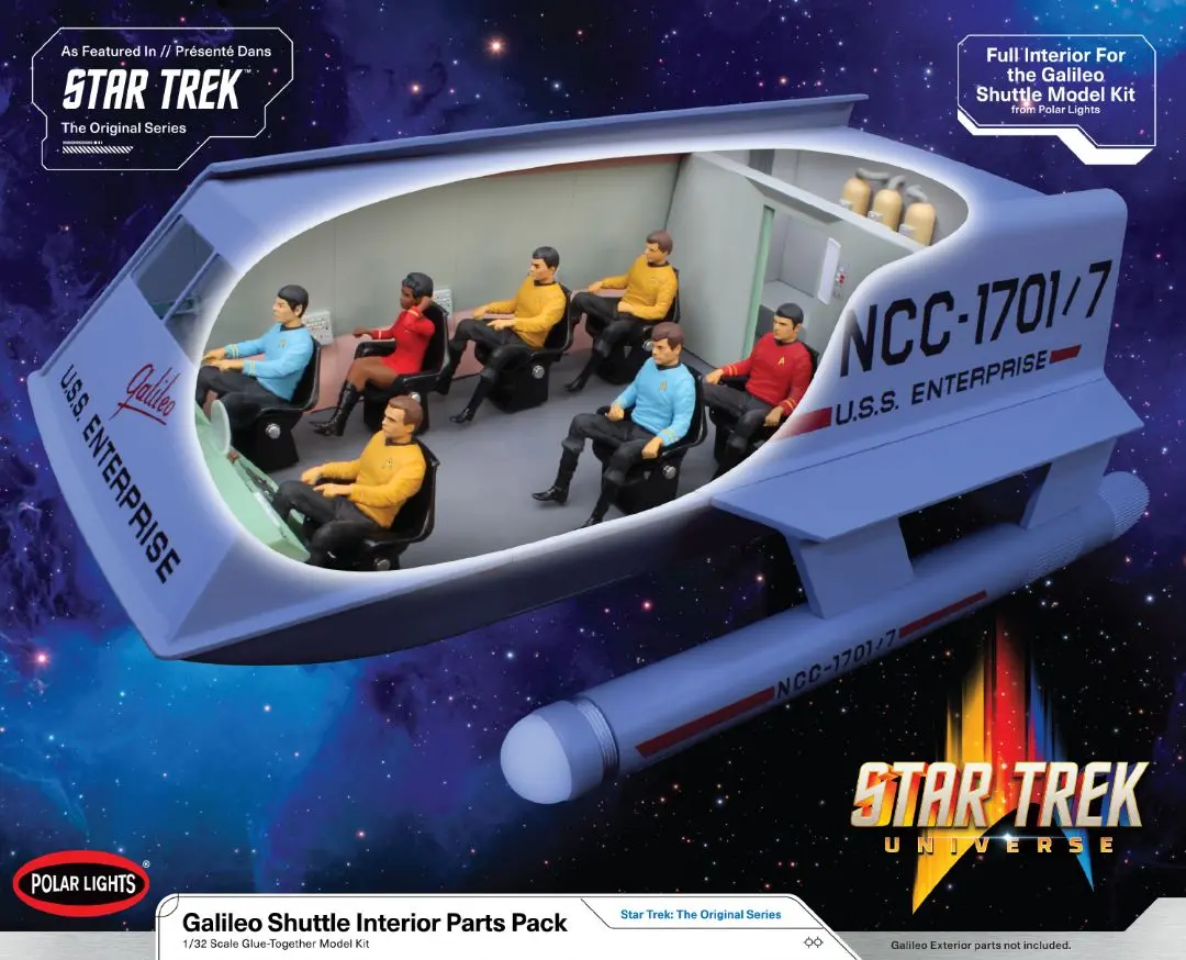 Polar Lights Galileo Shuttle Interior Parts Pack Model Kit 1