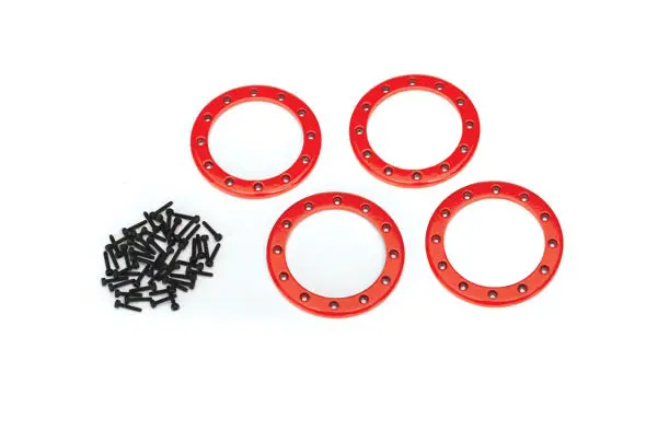 Traxxas 2.2” Aluminum Beadlock Rings (Red) 1