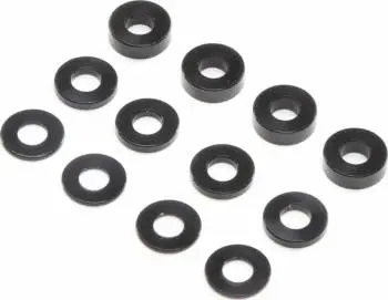 Tlr Aluminum Washer Set: M3x6.5Mm (Black) 1