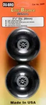 Du-Bro Low Bounce Wheels 3-1/2” 89Mm 1