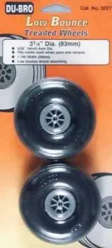 Du-Bro Low Bounce Treaded Wheels 3-1/4 83Mm 1