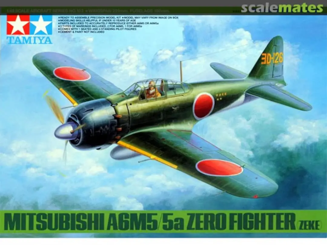 Tamiya 1/48 Mitsubishi A6m5 Zero Fighter Zeke Model Kit 1