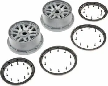 Losi Wheel & Beadlock Set (Grey) 5Ive-T 2.0 1