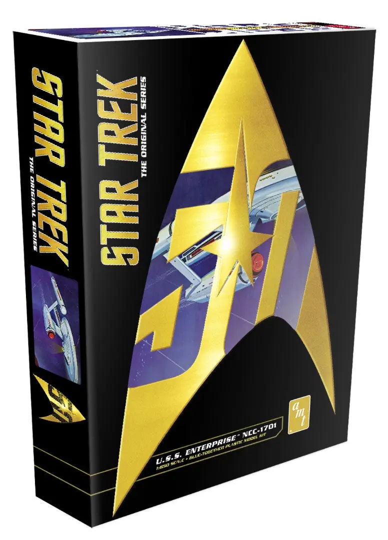 Amt Star Trek O.S Uss Enterprise Ncc-1701 50Th Anniversary 1/650 Model Kit 1