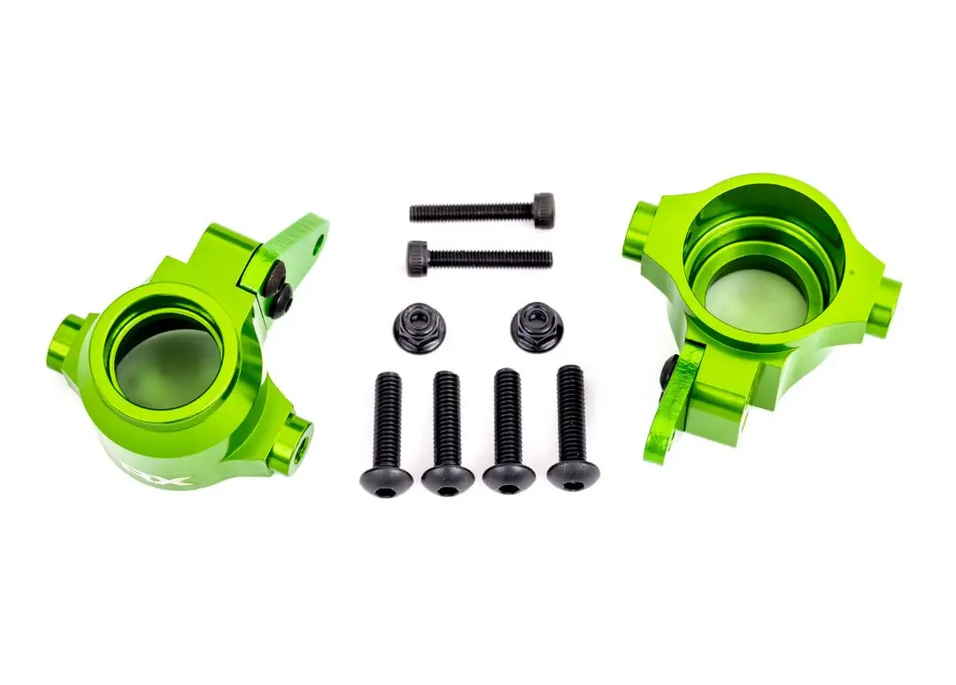 Traxxas Aluminium Steering Blocks 6061-T6: Sledge (Green) 1