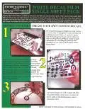 Bare Metal White Inkjet Single Decal Paper 1